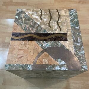 Tavola by Oggetti Tessellated Stone Modern End Table